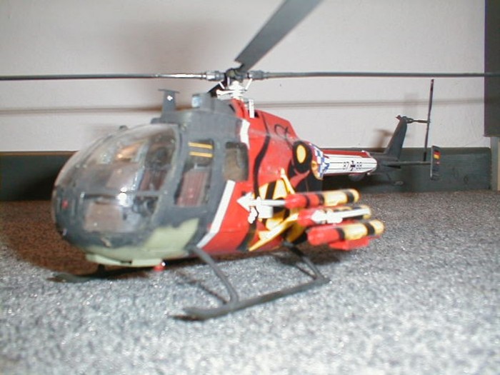 Trực thăng đa năng hạng nhẹ Bo 105 do Đức sản xuất (ảnh mô hình)